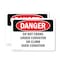 Signmission Do Not Crawl Under Conveyor Or Climb Over Conveyor Danger Sign, Plastic, 10in W x 7in L, 2PK OS-2PACK-DS-P-710-L-2448 - alternate 1